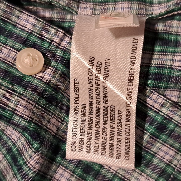 Cat & Jack boys large or 12-14 blue & green plaid long sleeved shirt - Picture 6 of 6